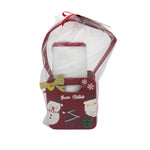 Set Regalo Natale Neonato con Accappatoio Triangolo