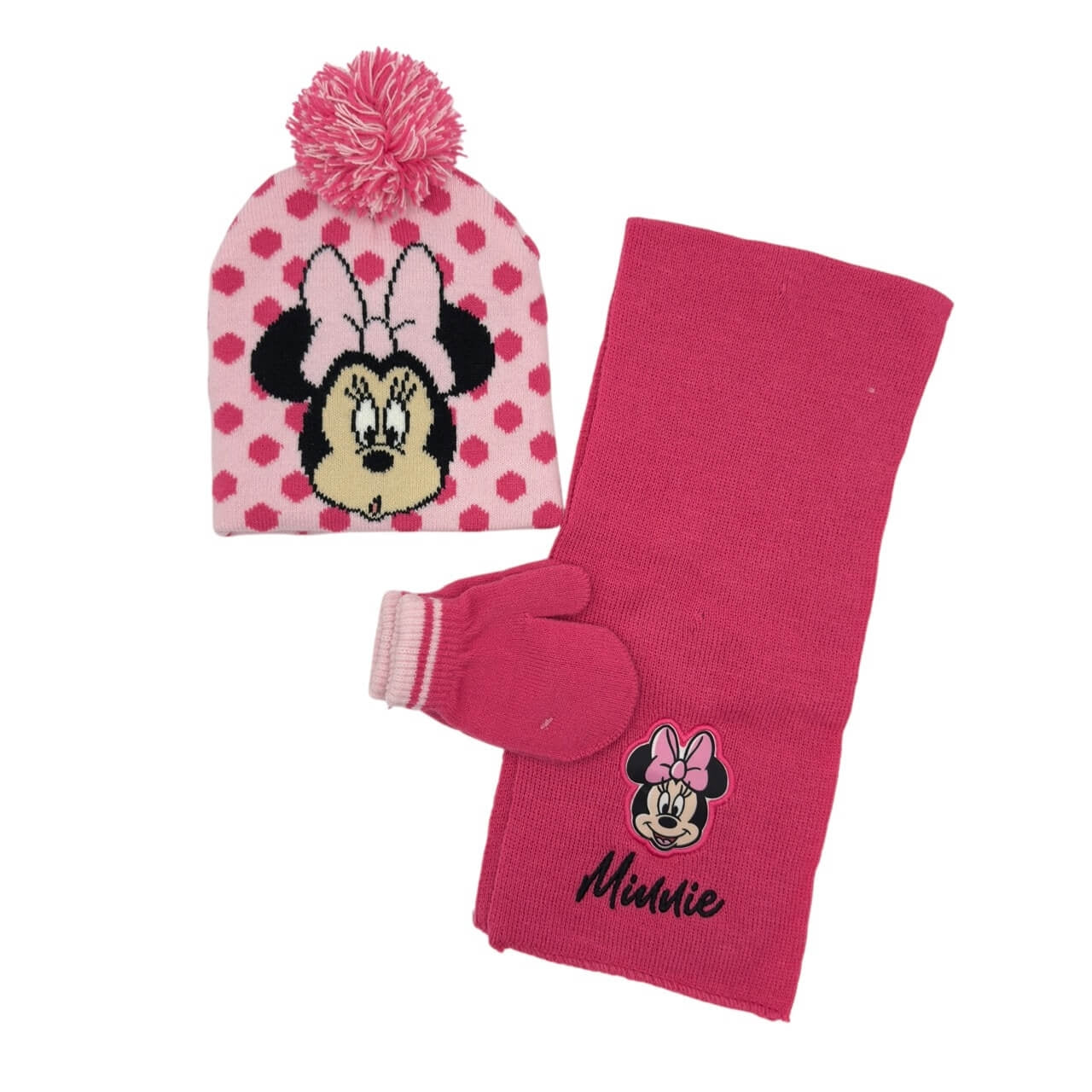 Set 3 Pezzi Cappello Invernale Minnie