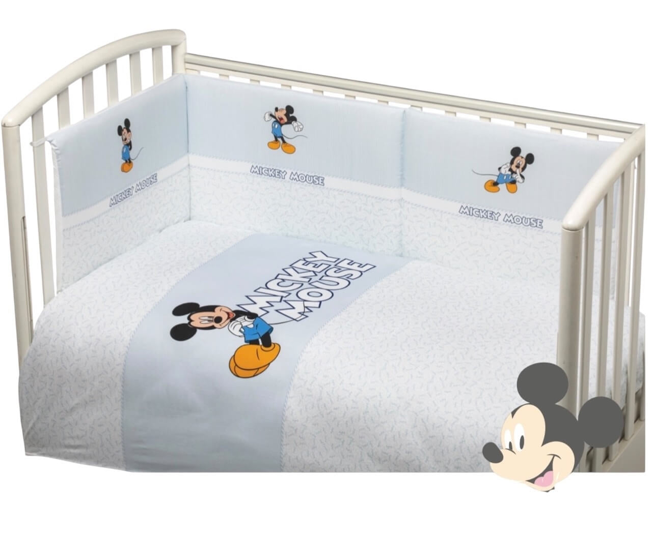 Completo trapunta lettino con paracolpi + Lenzuola Disney