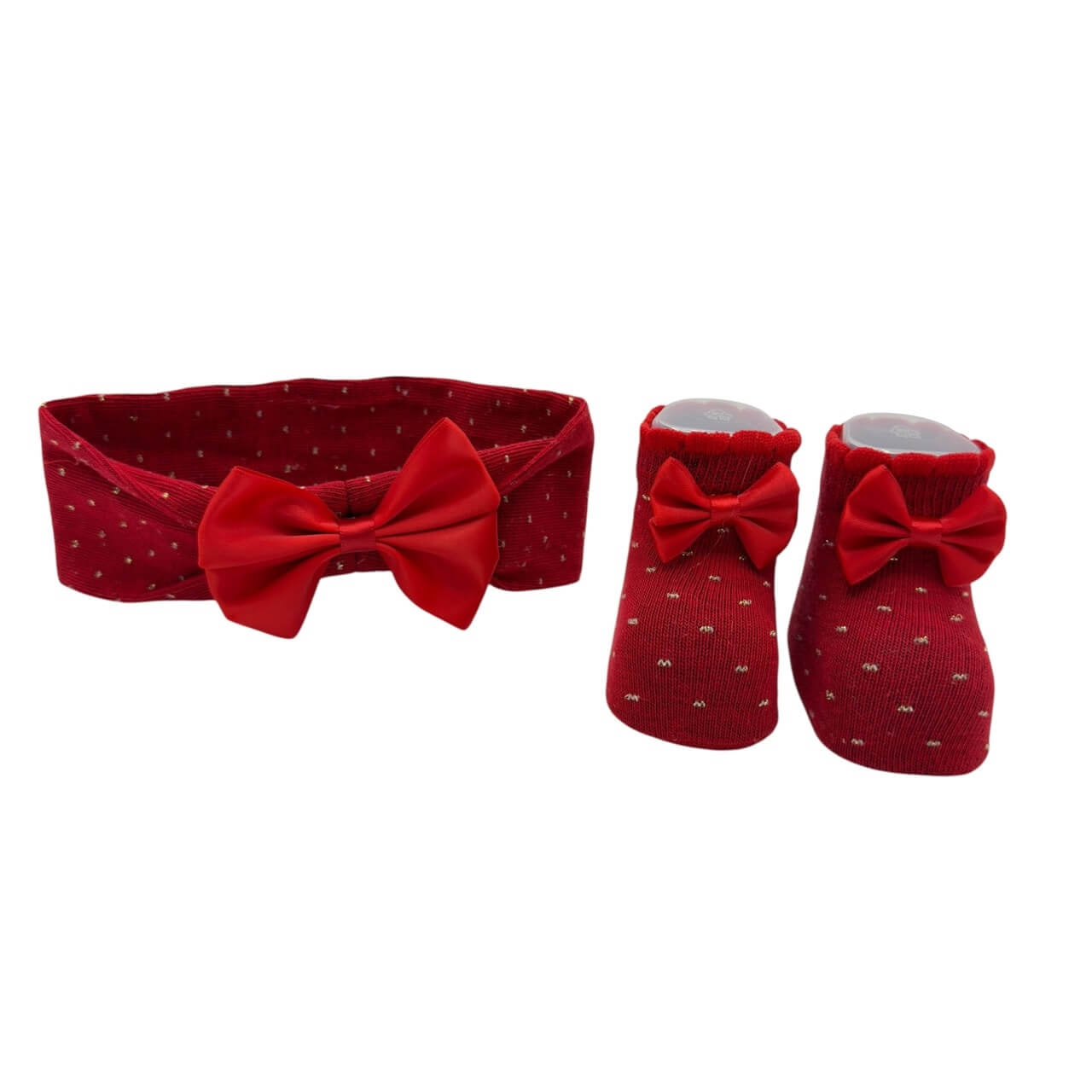Set Scarpine + Fascia Neonata in Caldo cotone