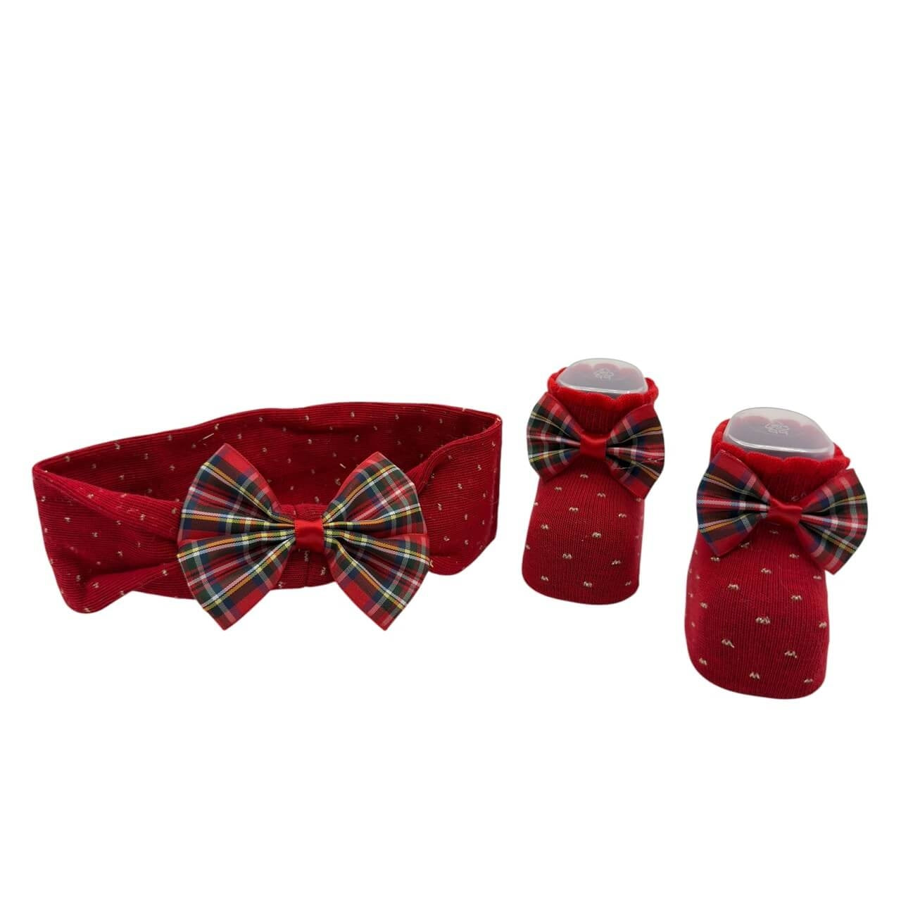 Set Scarpine + Fascia Neonata in Caldo cotone