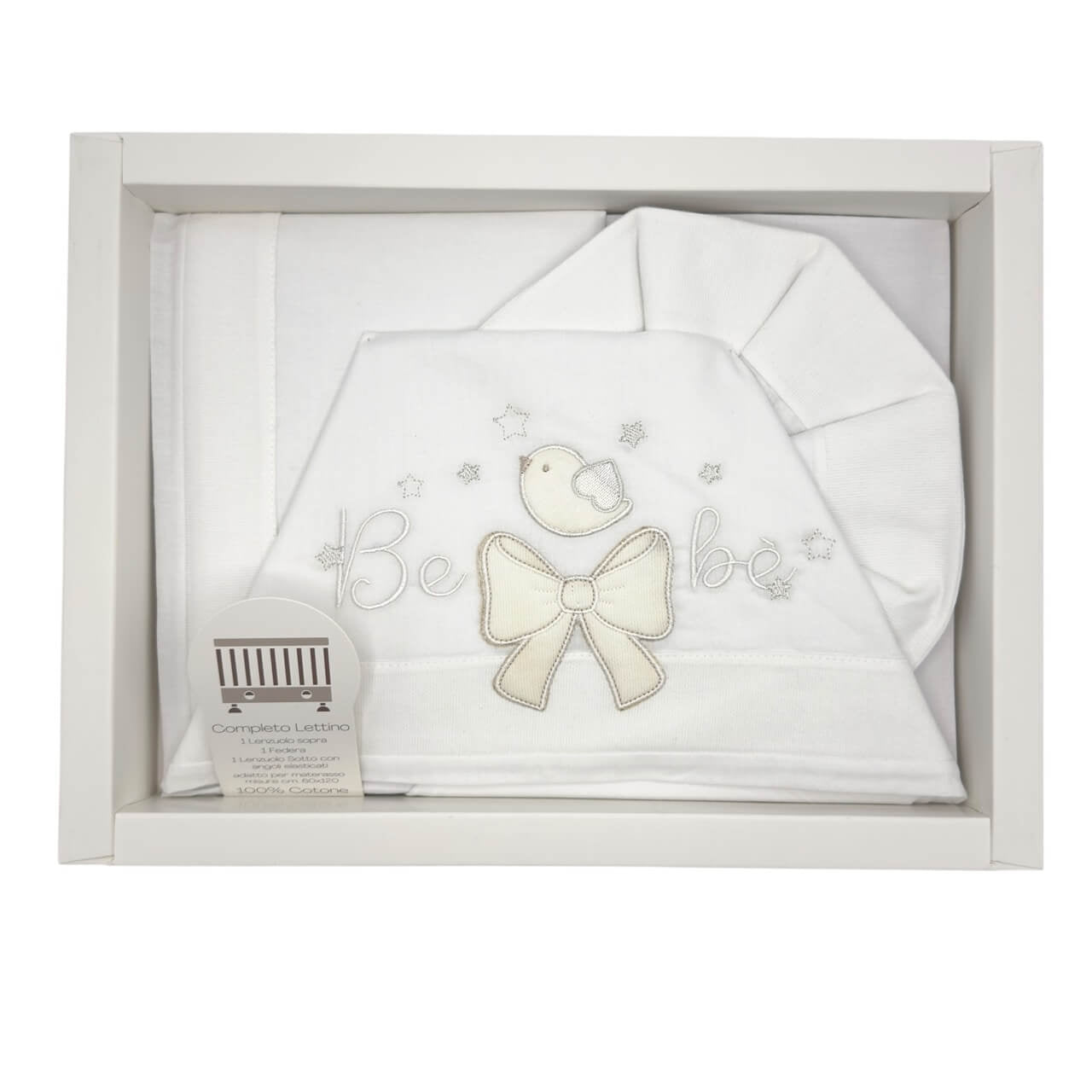 Completo Lettino Bruco Bruco 100% Cotone