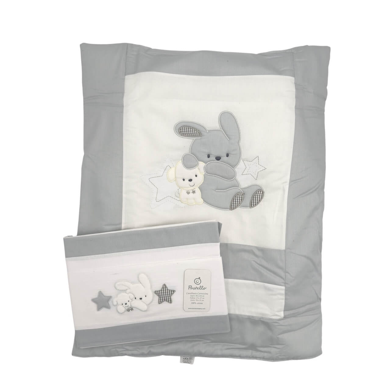 Completo Lenzuola + Trapunta Sfoderabile Culla/passeggino