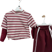 Completo Neonata Invernale Righe