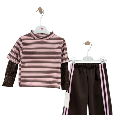 Completo Neonata Invernale Righe