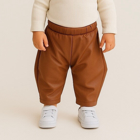 Pantalone in ecopoelle Ballon Neonata