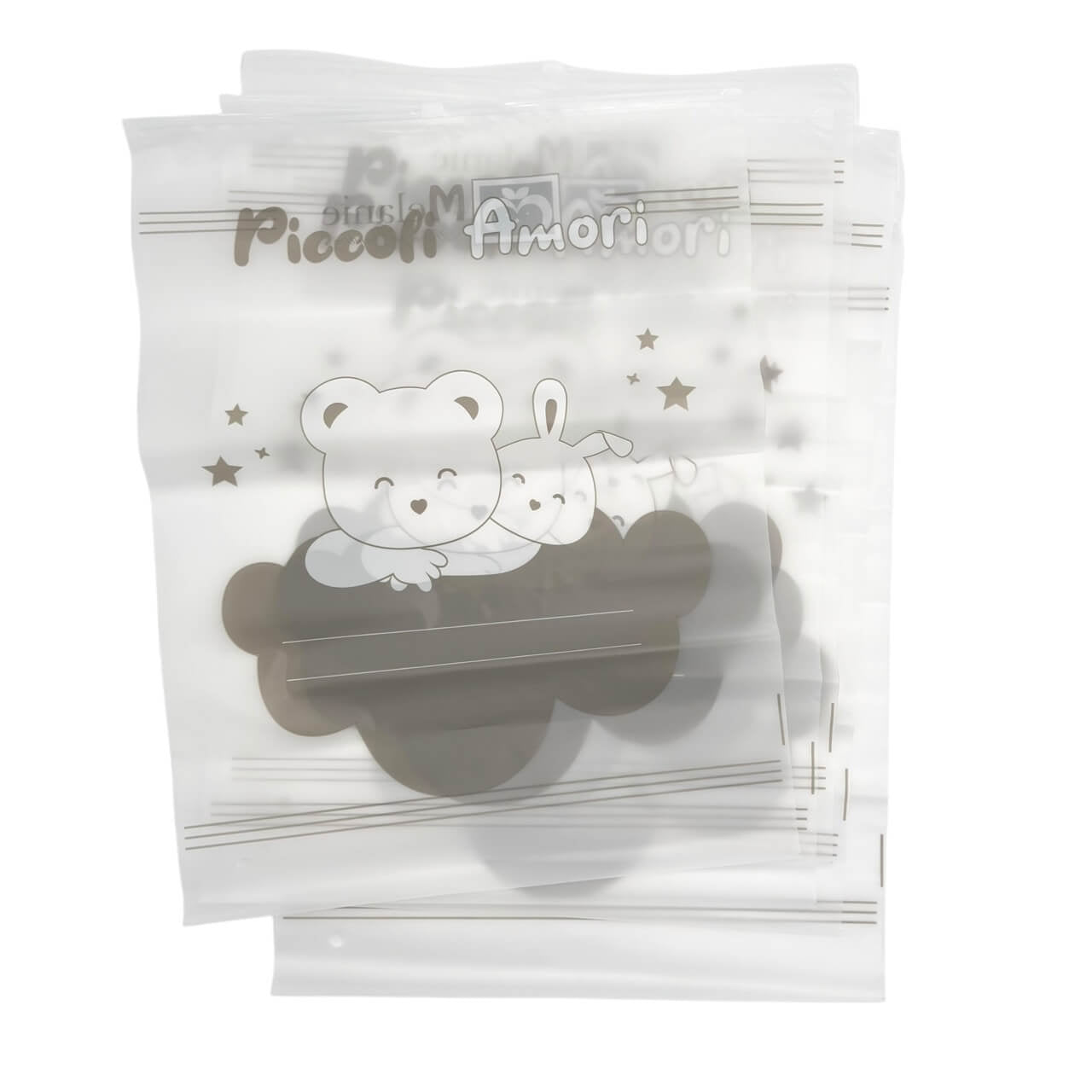 6 Sacchetti Grandi Trasparenti per corredino