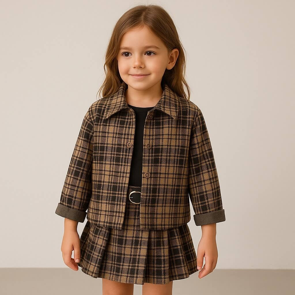 Completo bambina in flanellina