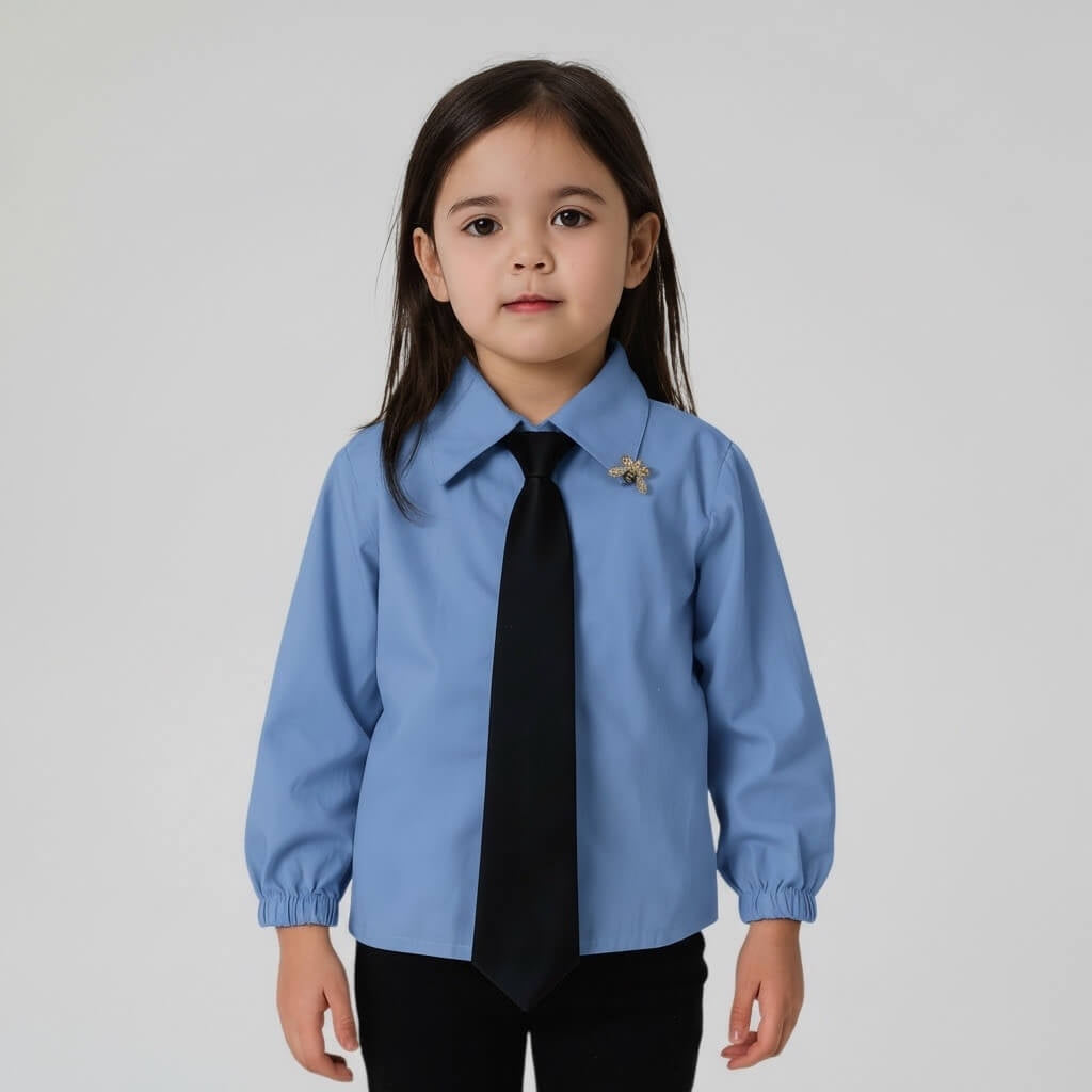 Camicia da bimba con cravatta