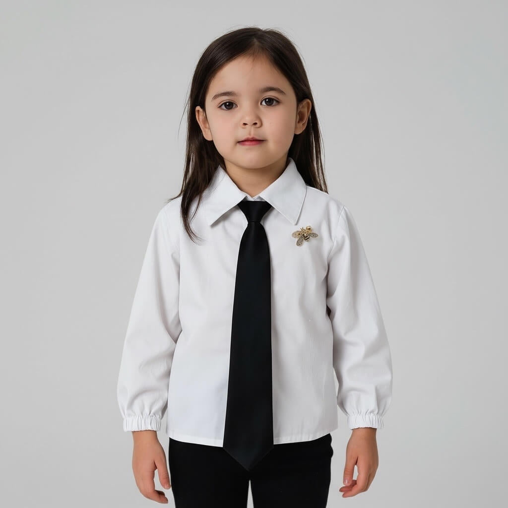 Camicia da bimba con cravatta