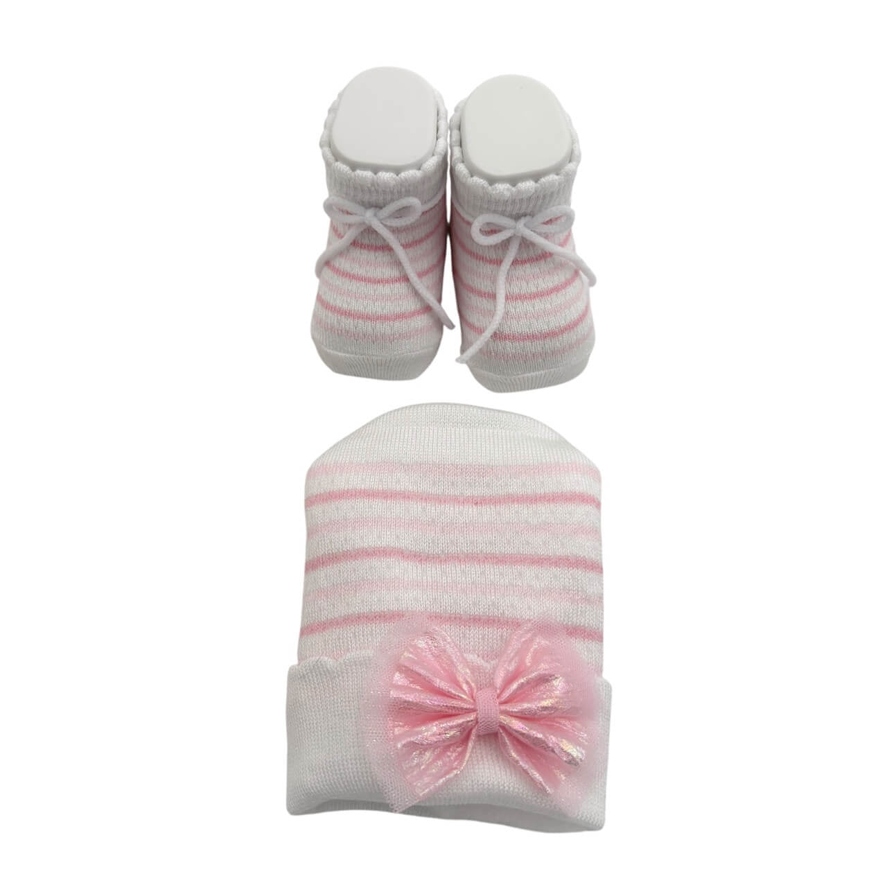 Set Cappello+scarpe in Caldo Cotone 0/6 Mesi