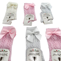 6 Calzini con Fiocco in cotone/Filo