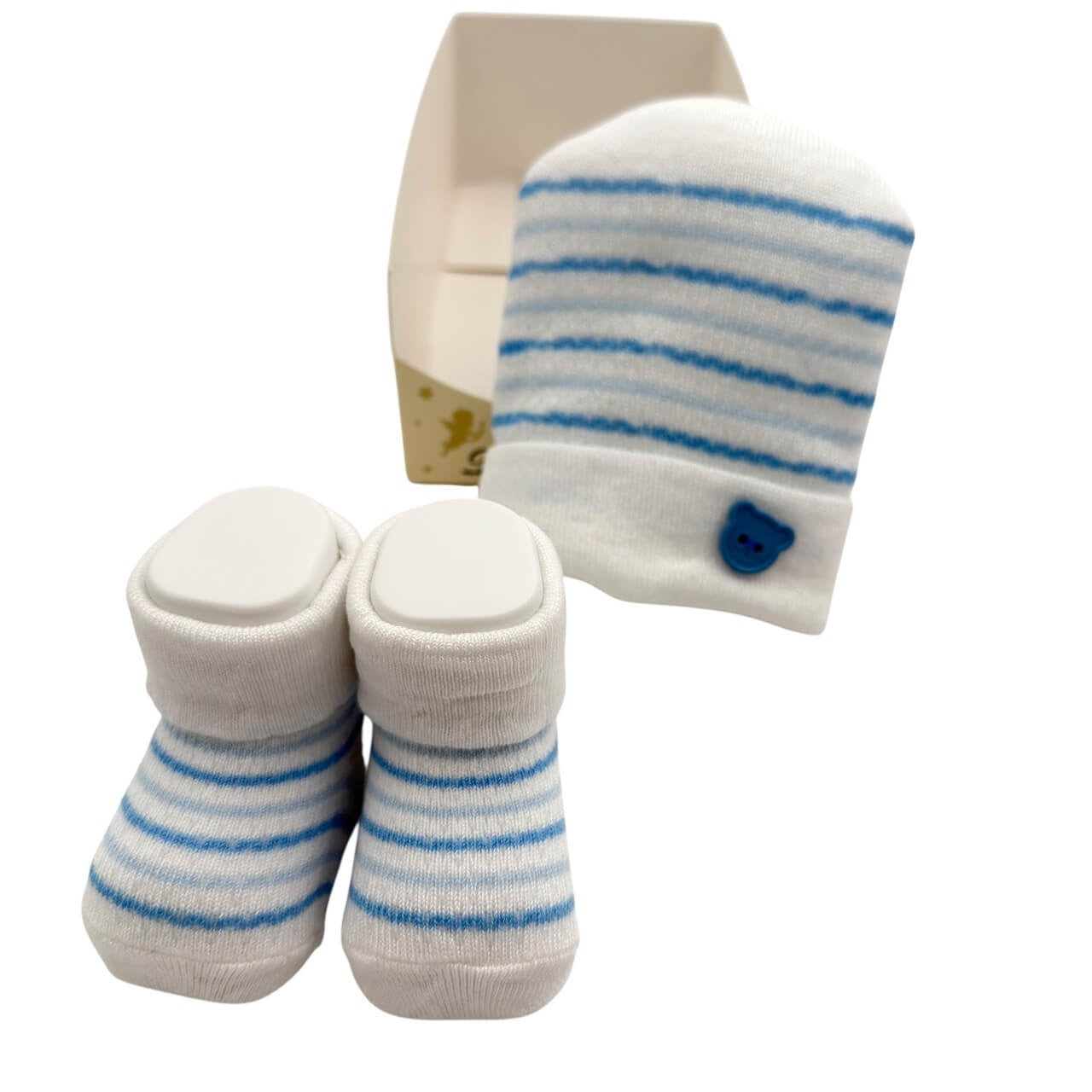 Set Cappello + scarpe in Cotone 0/6 Mesi