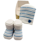 Set Cappello + scarpe in Cotone 0/6 Mesi