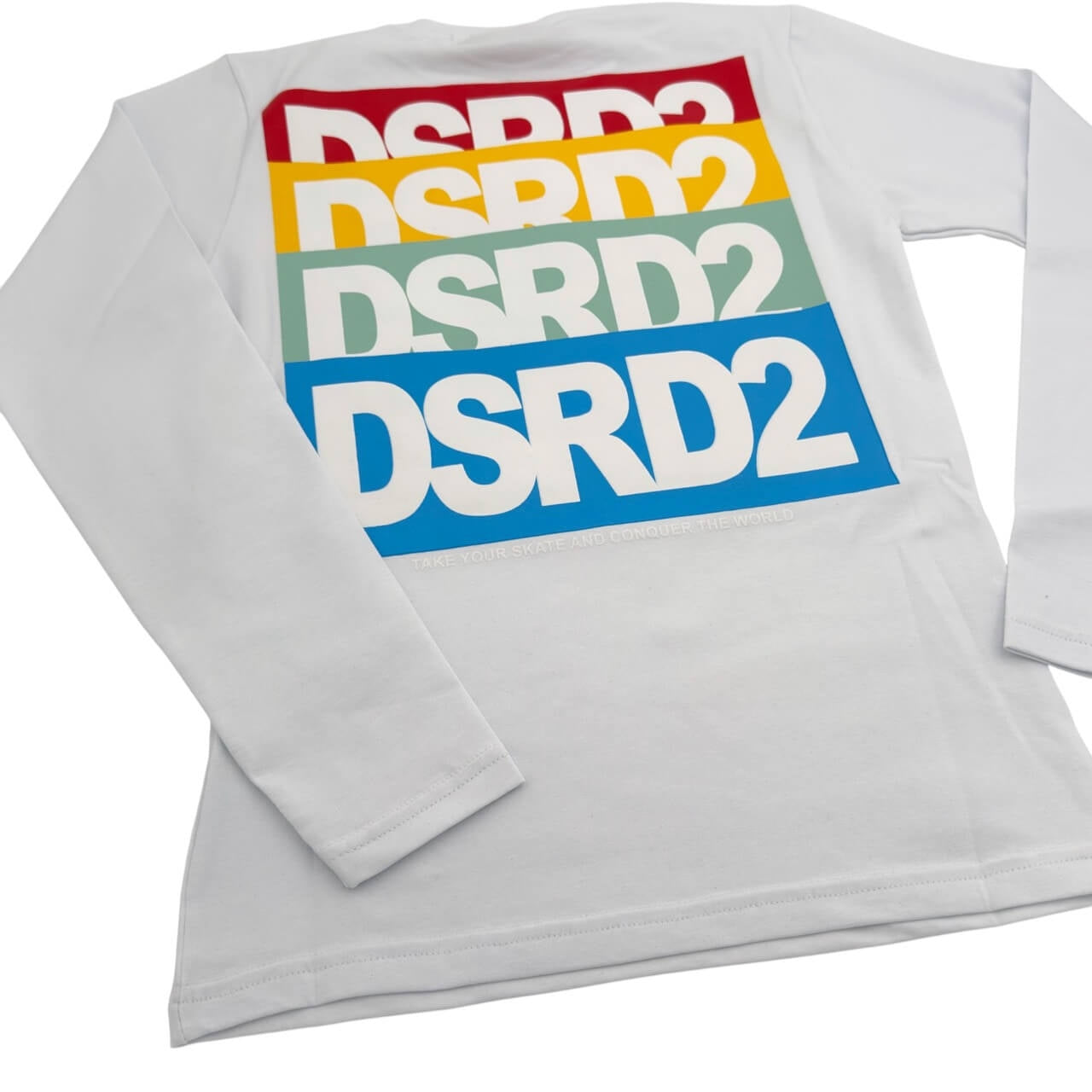 T-Shirt a Manica Lunga Retro Stampato Bimbo
