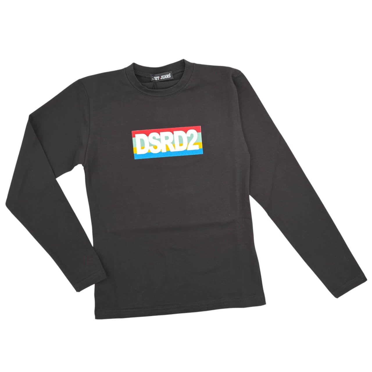T-Shirt a Manica Lunga Retro Stampato Bimbo