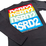 T-Shirt a Manica Lunga Retro Stampato Bimbo