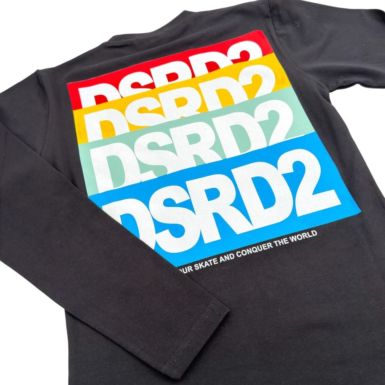 T-Shirt a Manica Lunga Retro Stampato Bimbo