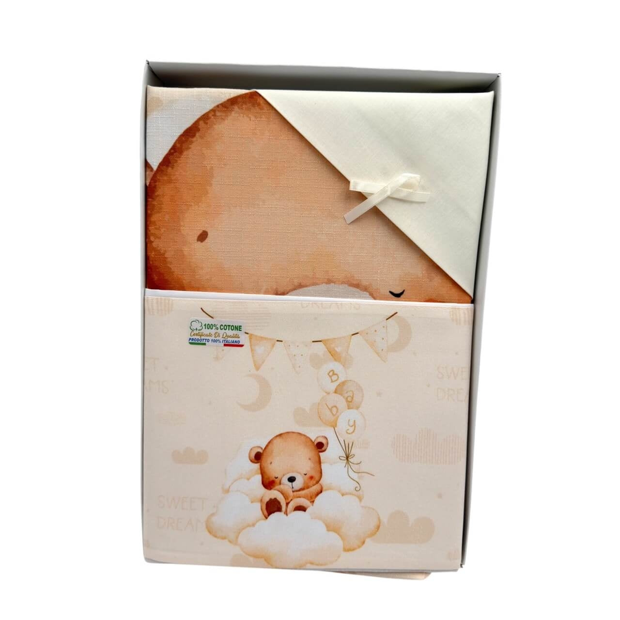 Completo Lenzuola + Copertina in Cotone per Carrozzina