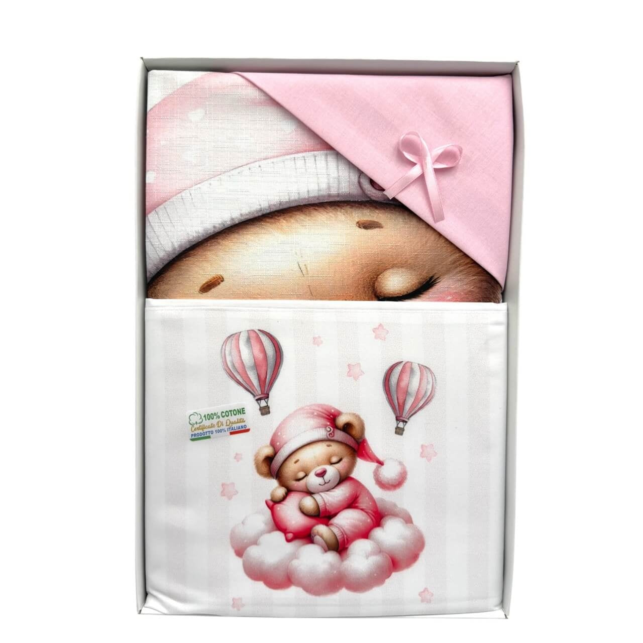 Completo Lenzuola + Copertina in Cotone per Carrozzina