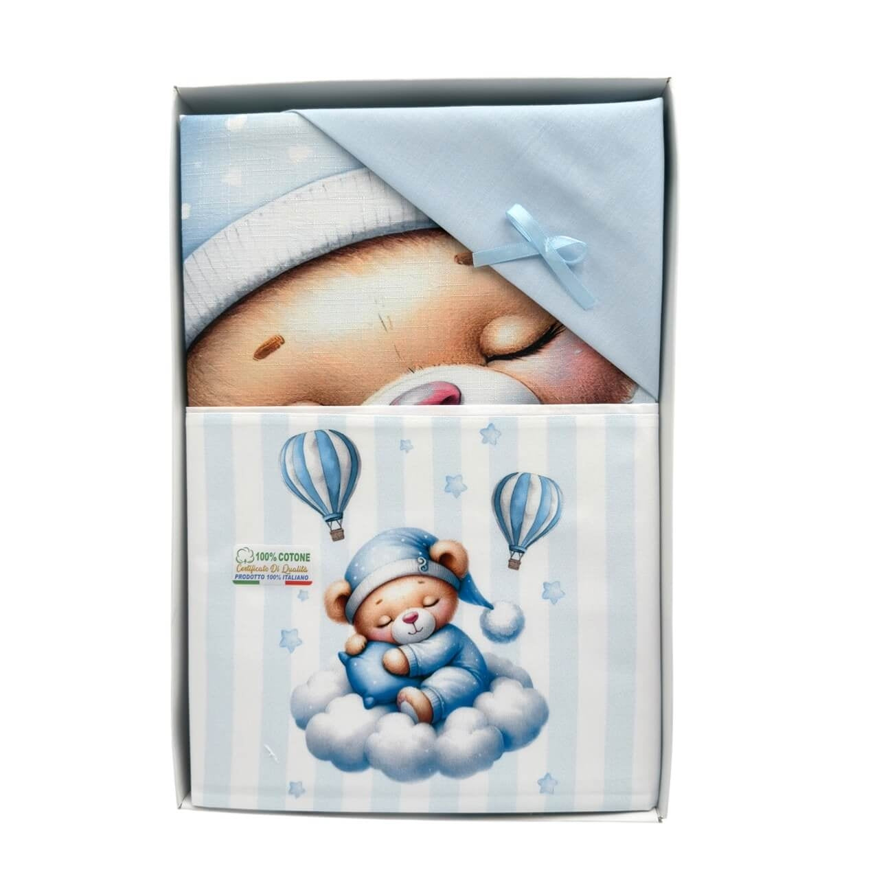 Completo Lenzuola + Copertina in Cotone per Carrozzina