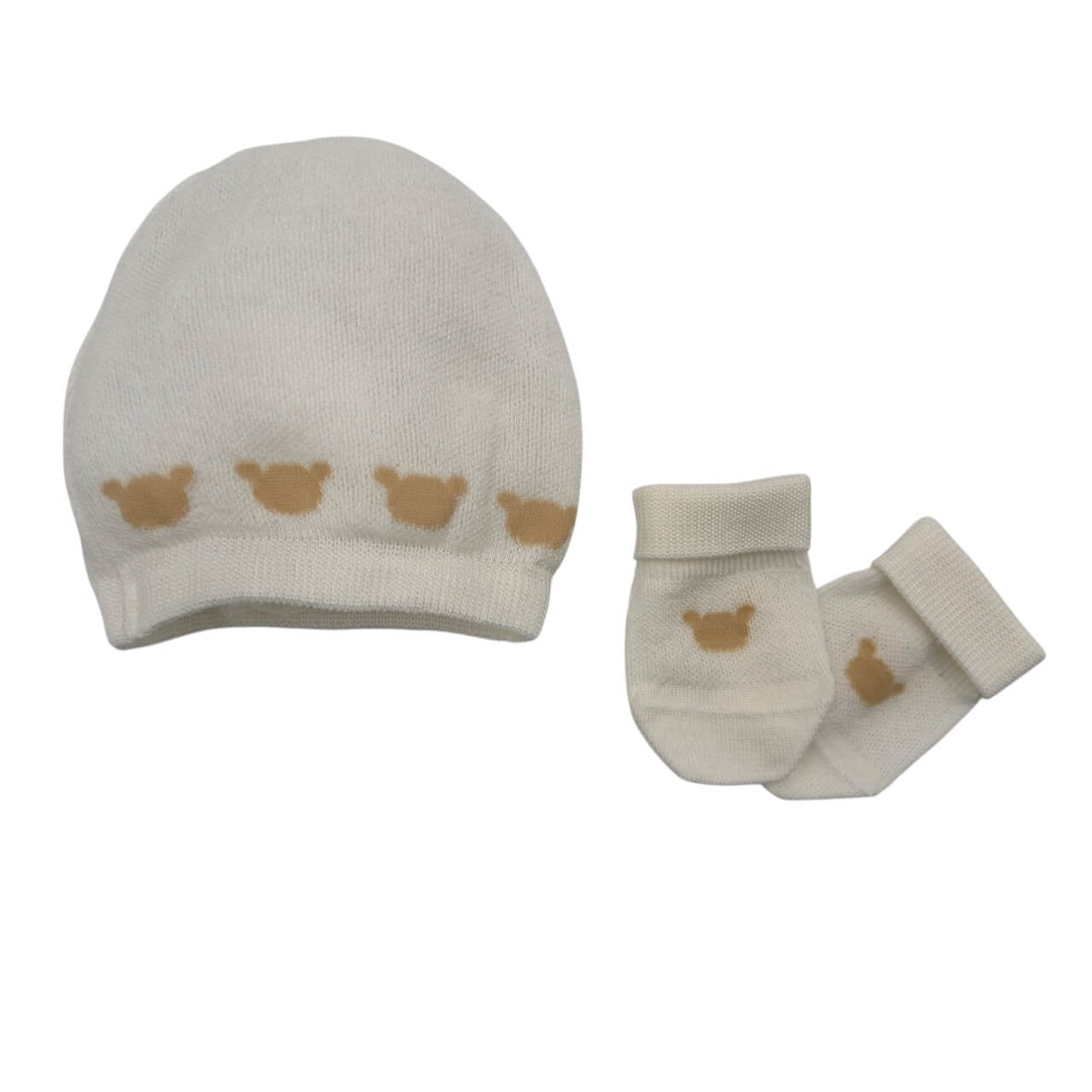Set Cappello + scarpe in Cotone 0/6 Mesi