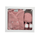 Set Golfino+Scarpette+Cappello in Cotone 0/6 Mesi