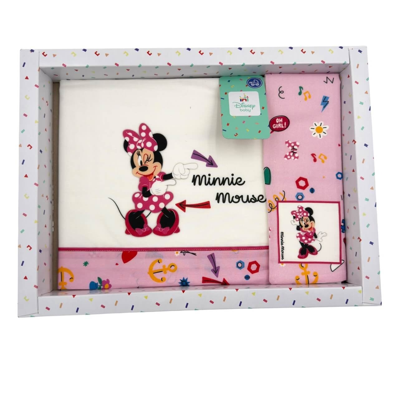Completo Carrozzina Minnie Disney 100% Cotone
