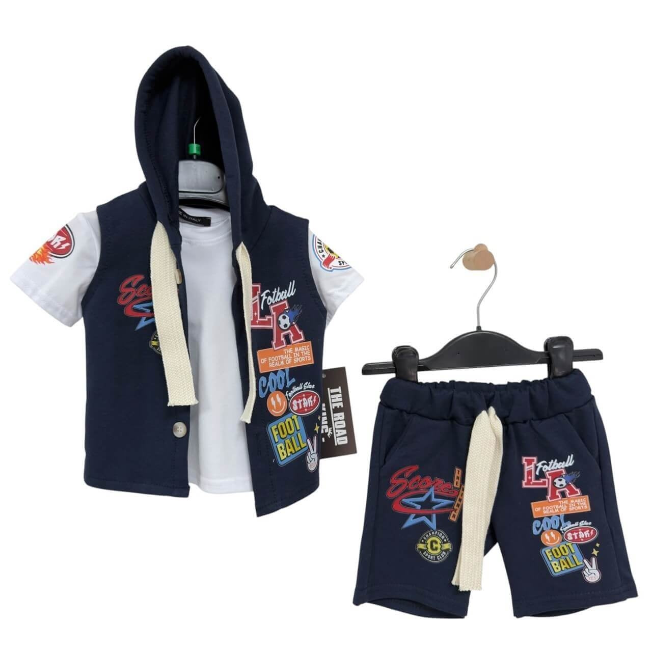 Completo 3 Pezzi Cotone Bimbo