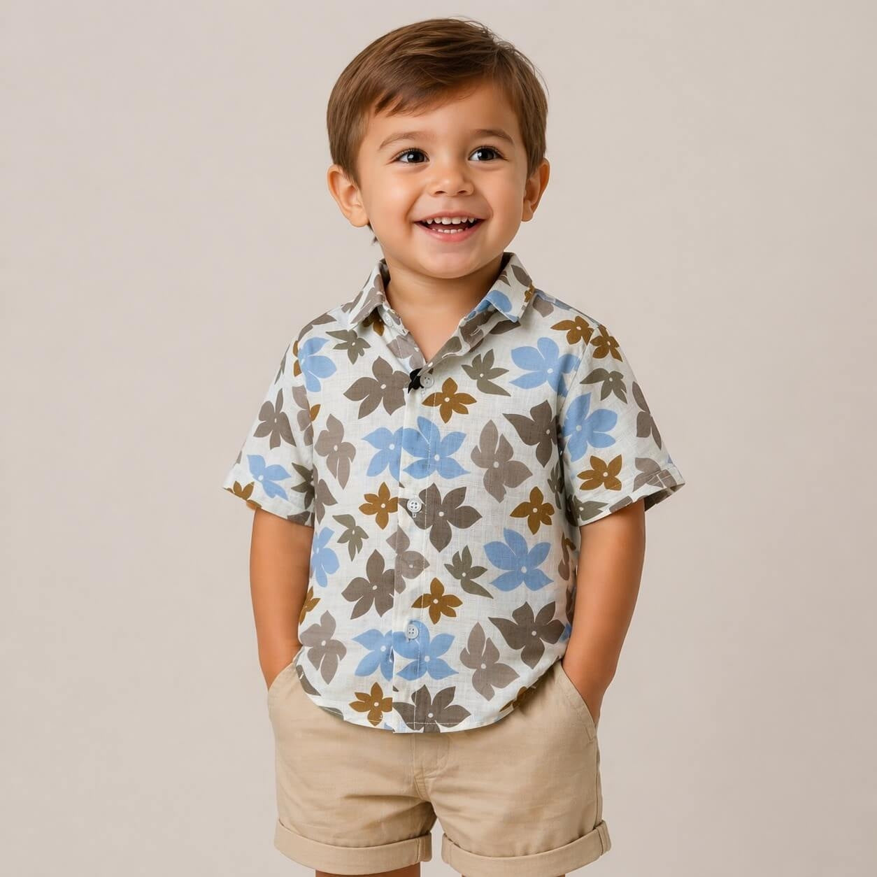 Camicia in Lino Neonato