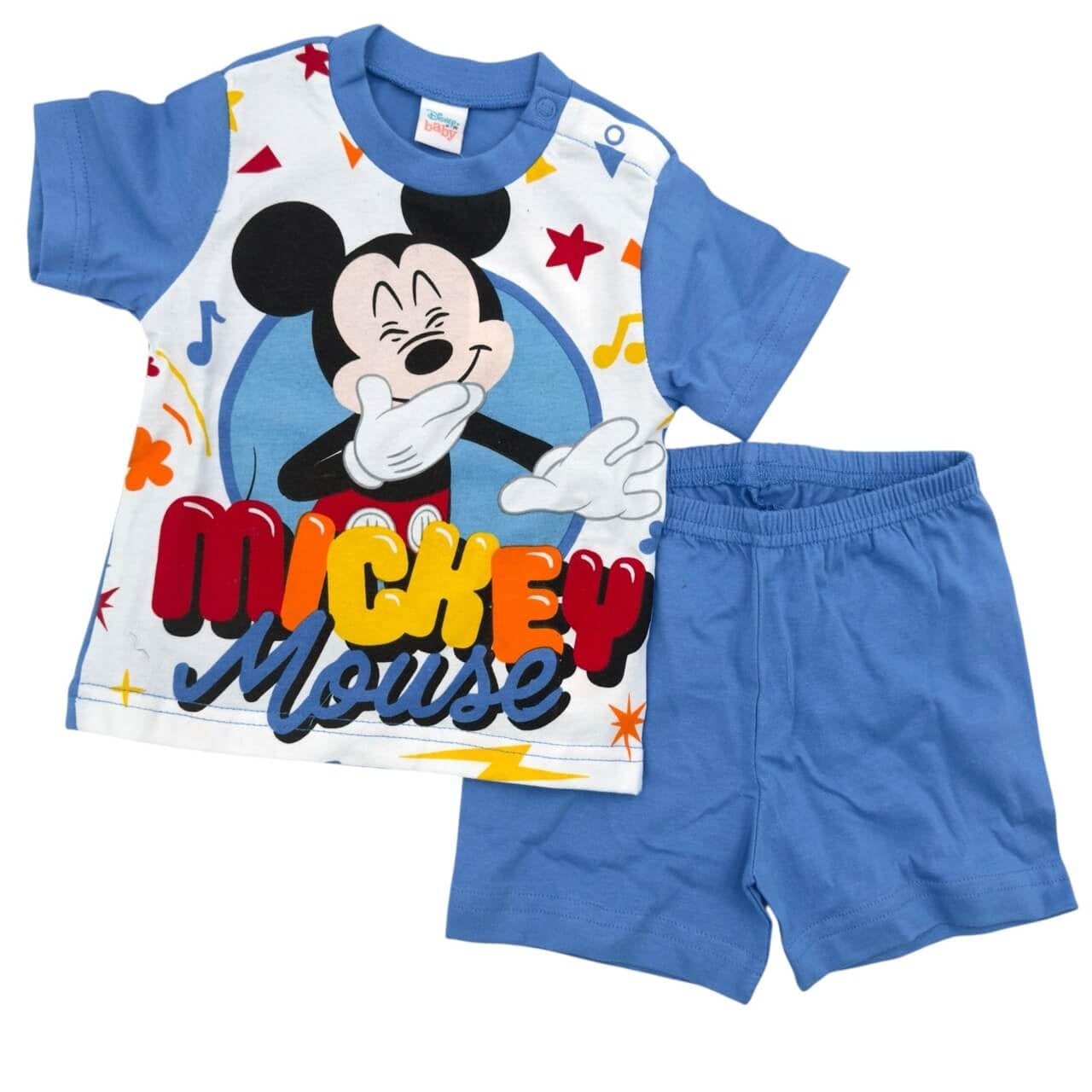 Pigiama Corto in Cotone Disney Mickey Mouse