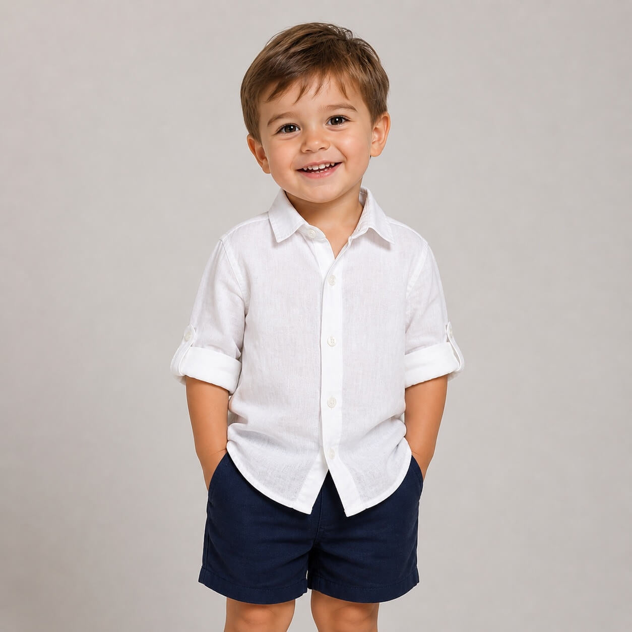 Camicia in Lino Neonato