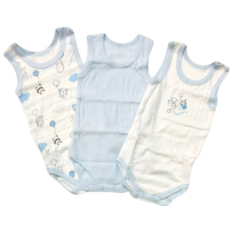 3 Body Canotta 100% Cotone Pastello