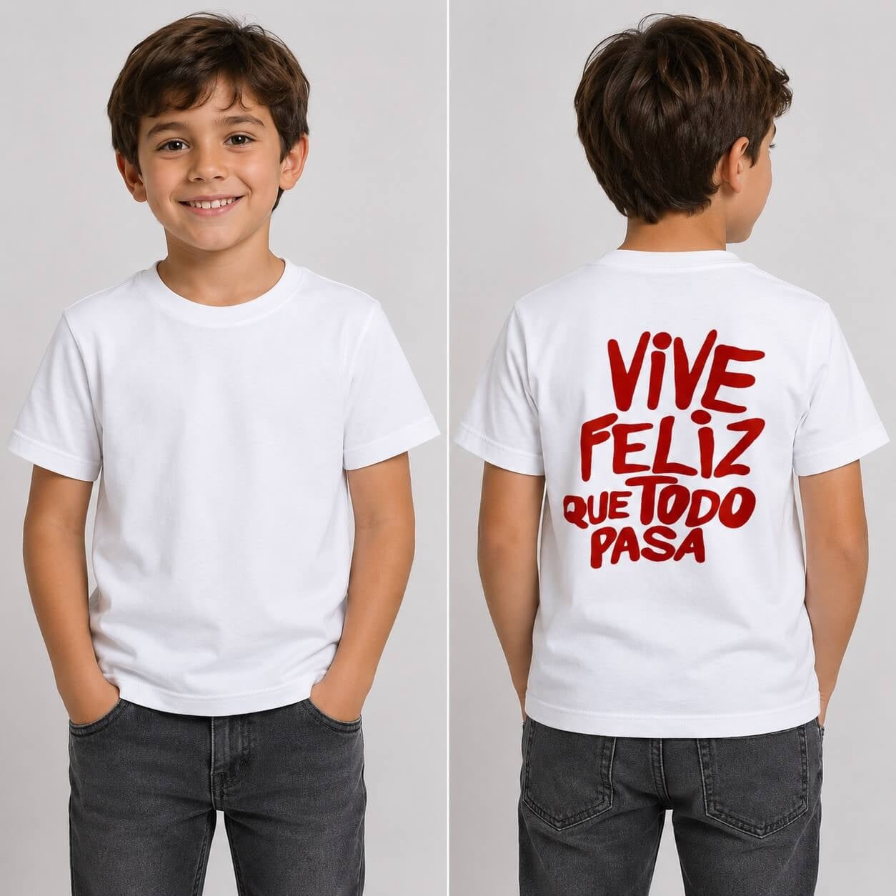 T-shirt retro Retro stampata Bimbo