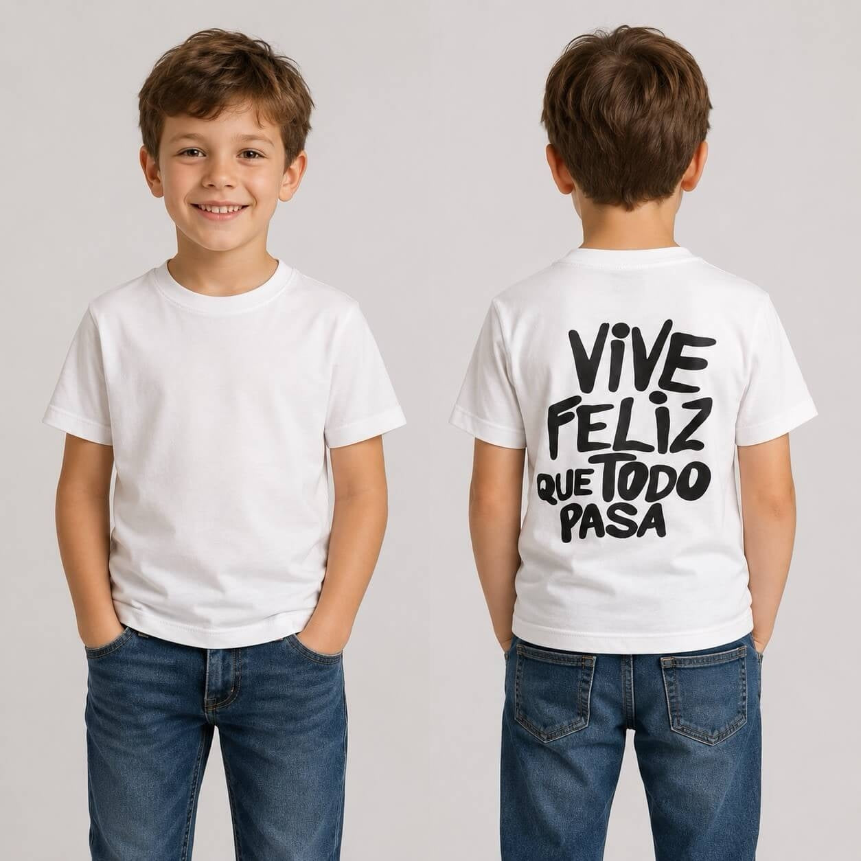 T-shirt retro Retro stampata Bimbo