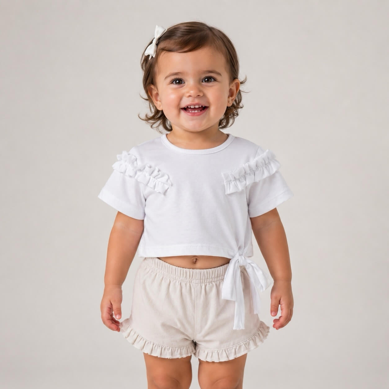 T-Shirt Neonata Mezza Manica Cotone