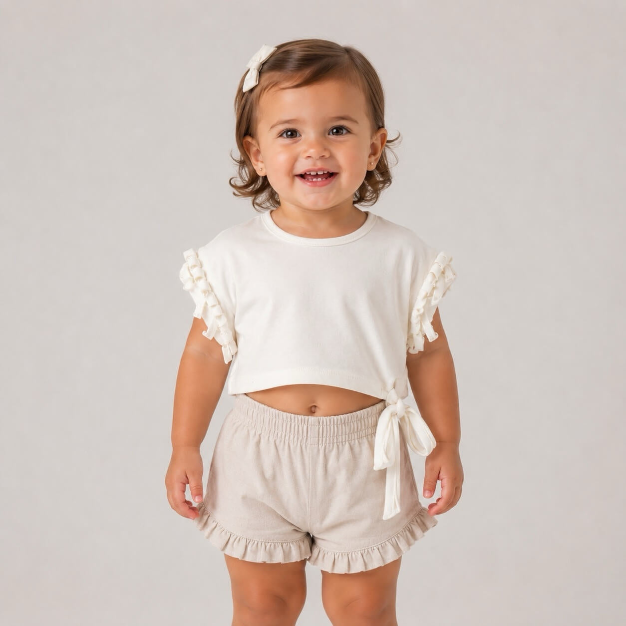 T-Shirt Neonata Mezza Manica Cotone