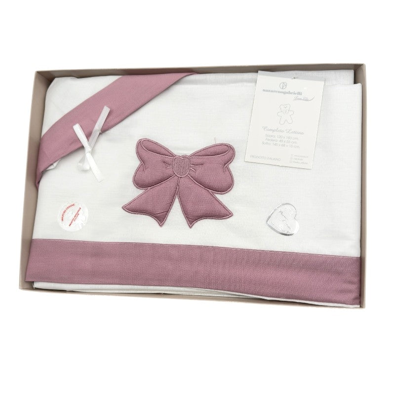 Completo Culla/Lettino Fiocco 100% Cotone