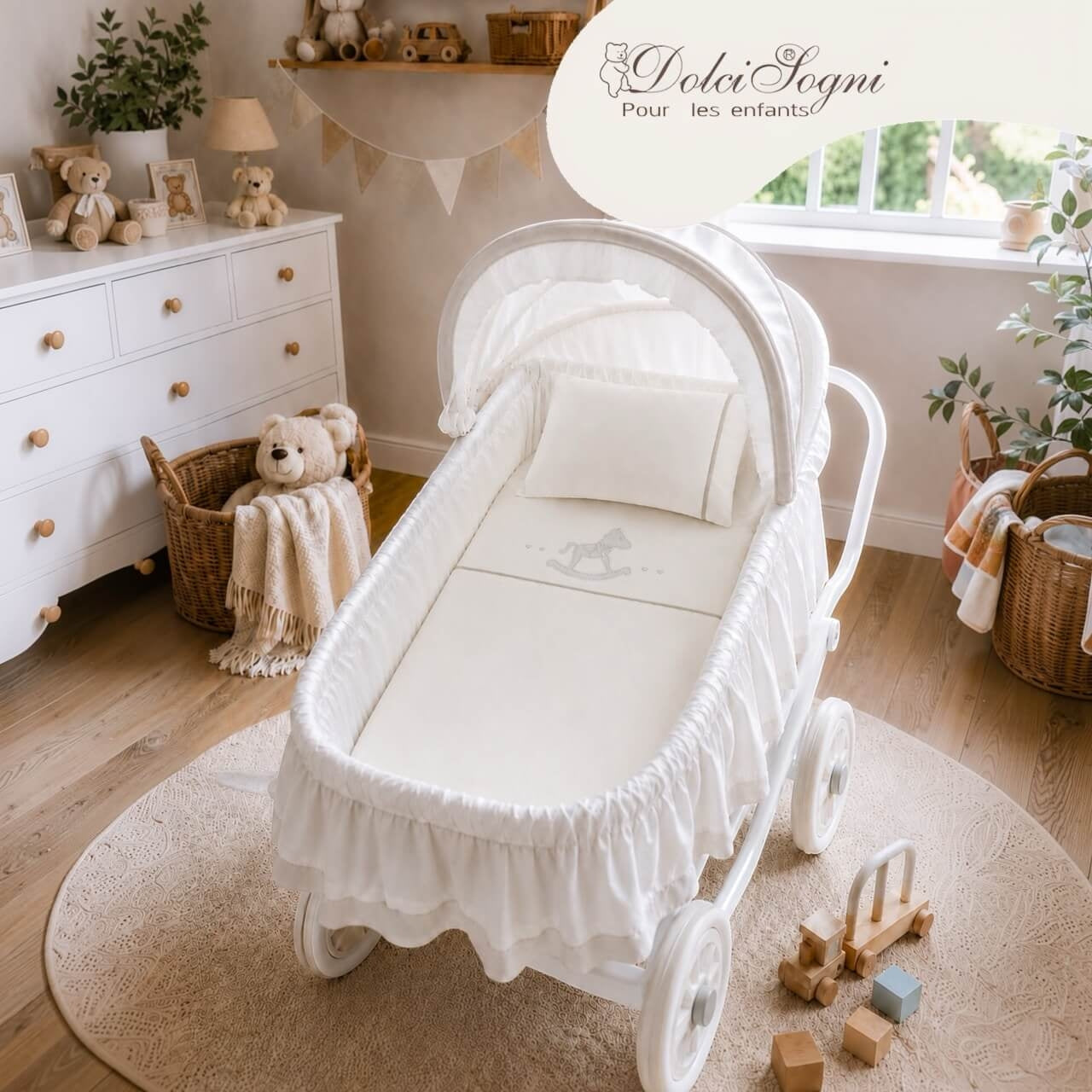 Completo Carrozzina 100% Cotone - Dolci Sogni