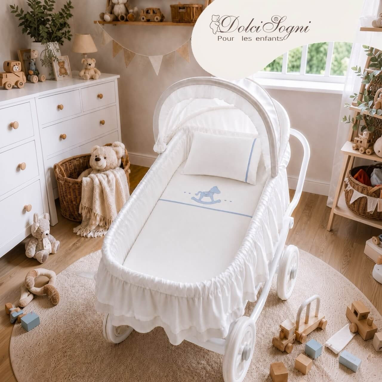 Completo Carrozzina 100% Cotone - Dolci Sogni