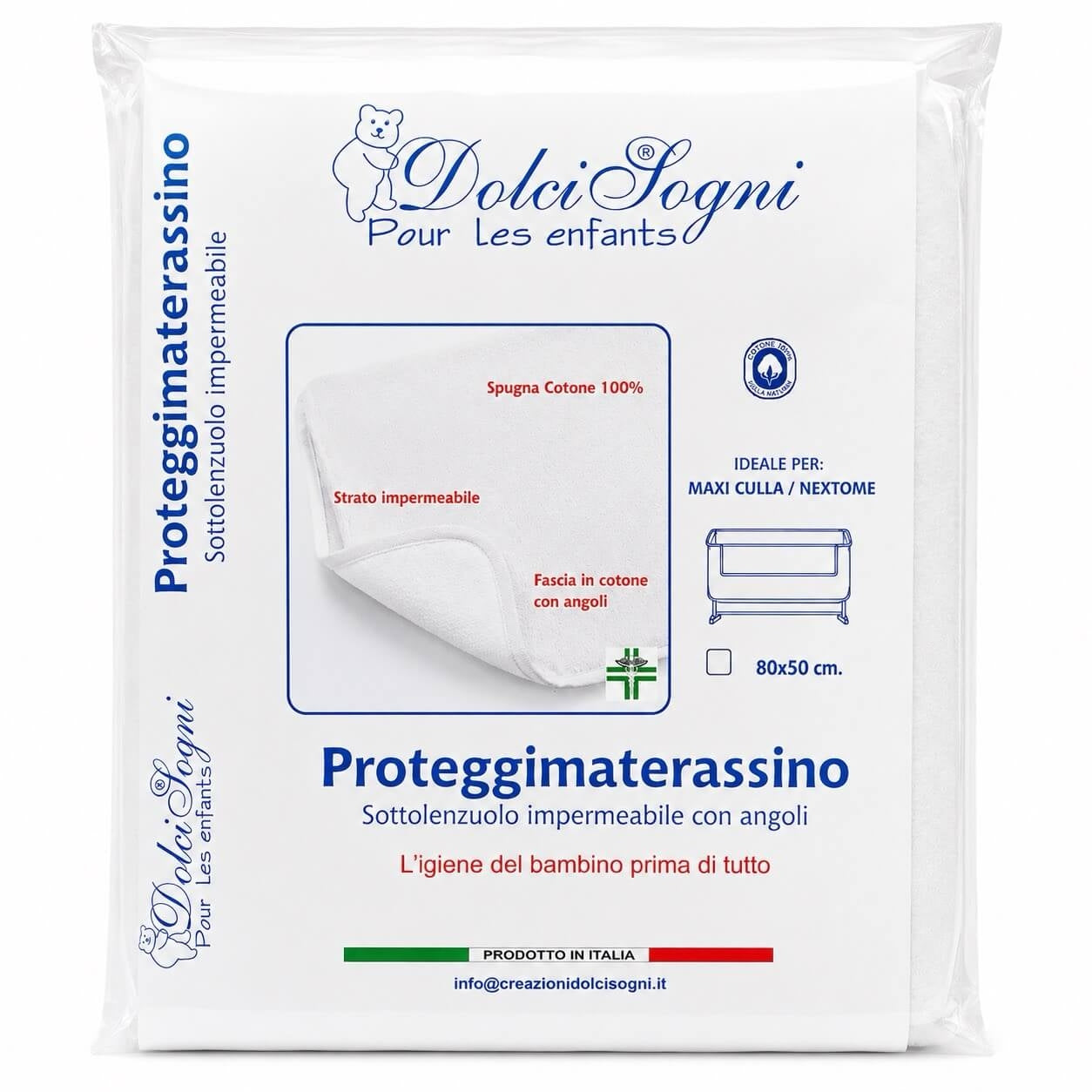 Proteggi materassino Impermeabile per Nextome 45x75 cm - Dolci sogni