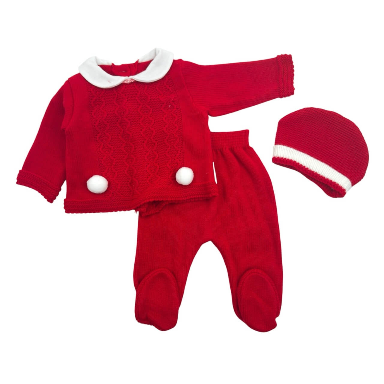 Completo Neonato 3 pezzi In Lana