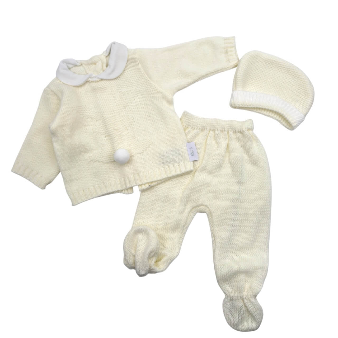 Completo Neonato 3 pezzi In Lana