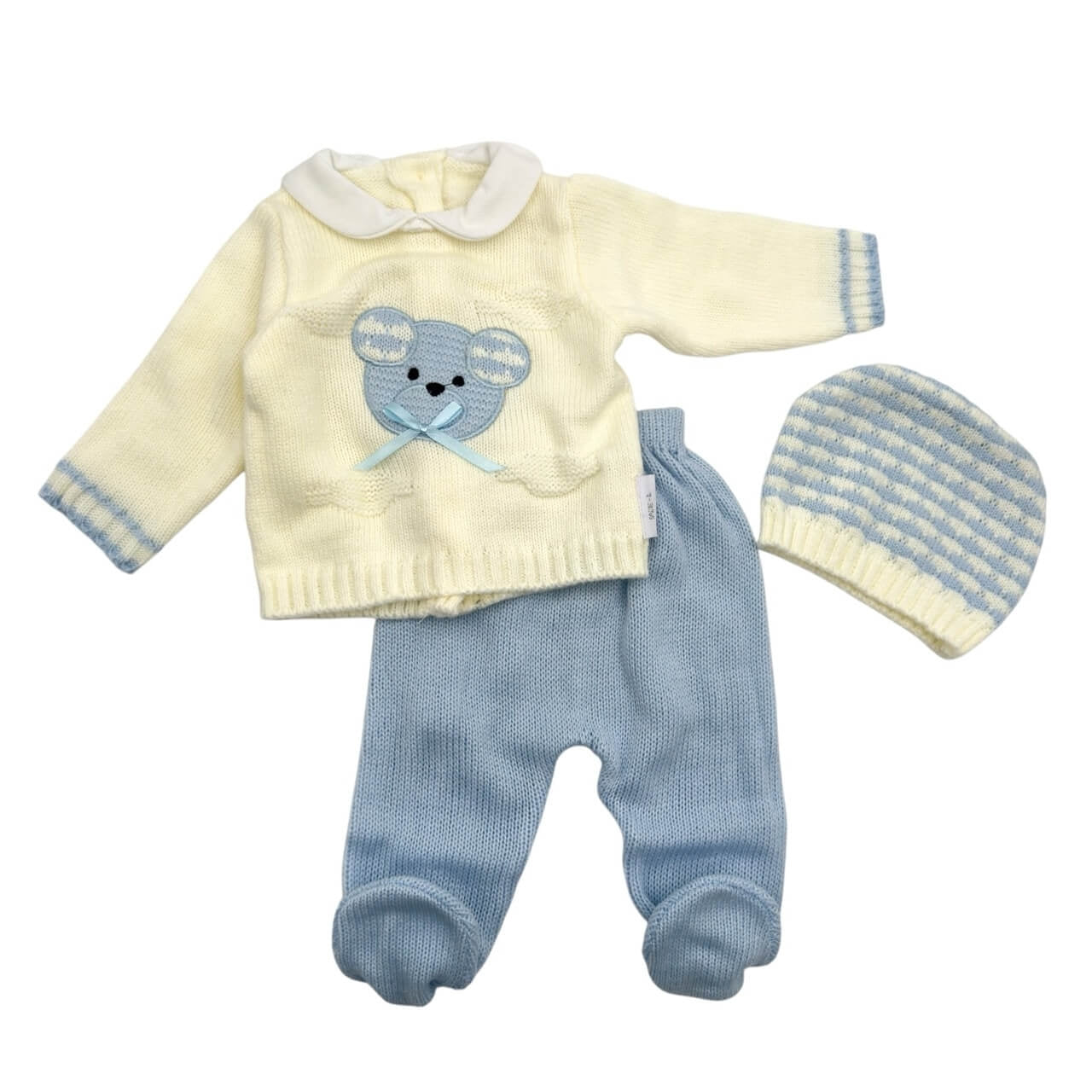 Completo Neonato 3 pezzi In Lana