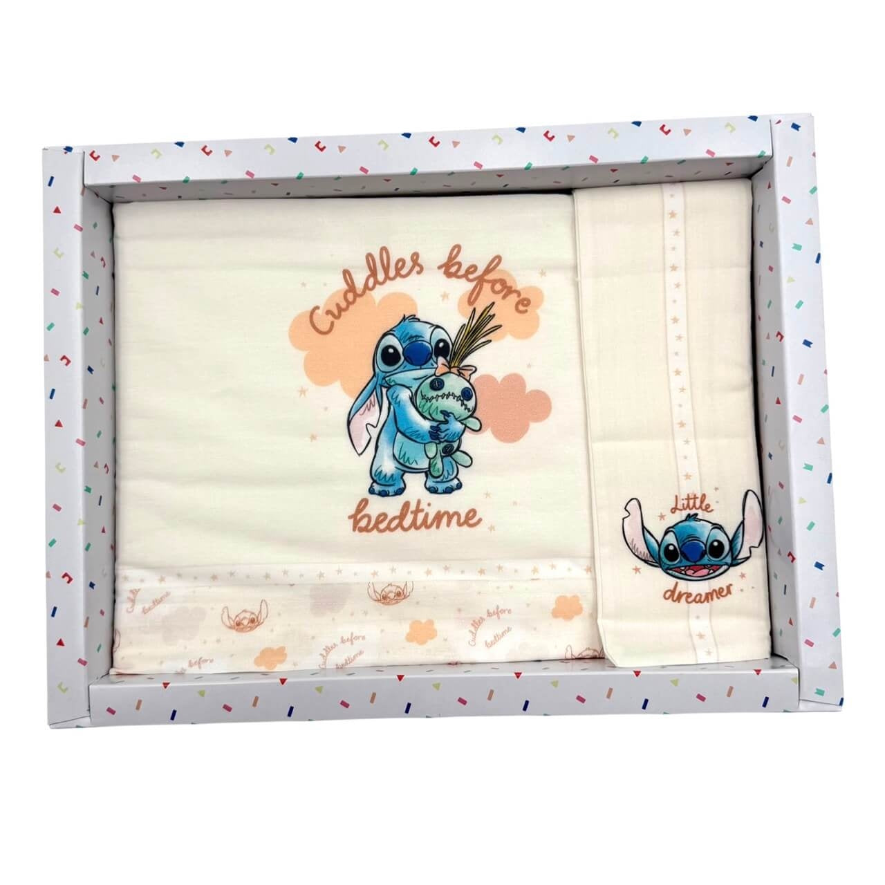 Completo Carrozzina Stitch Disney 100% Cotone