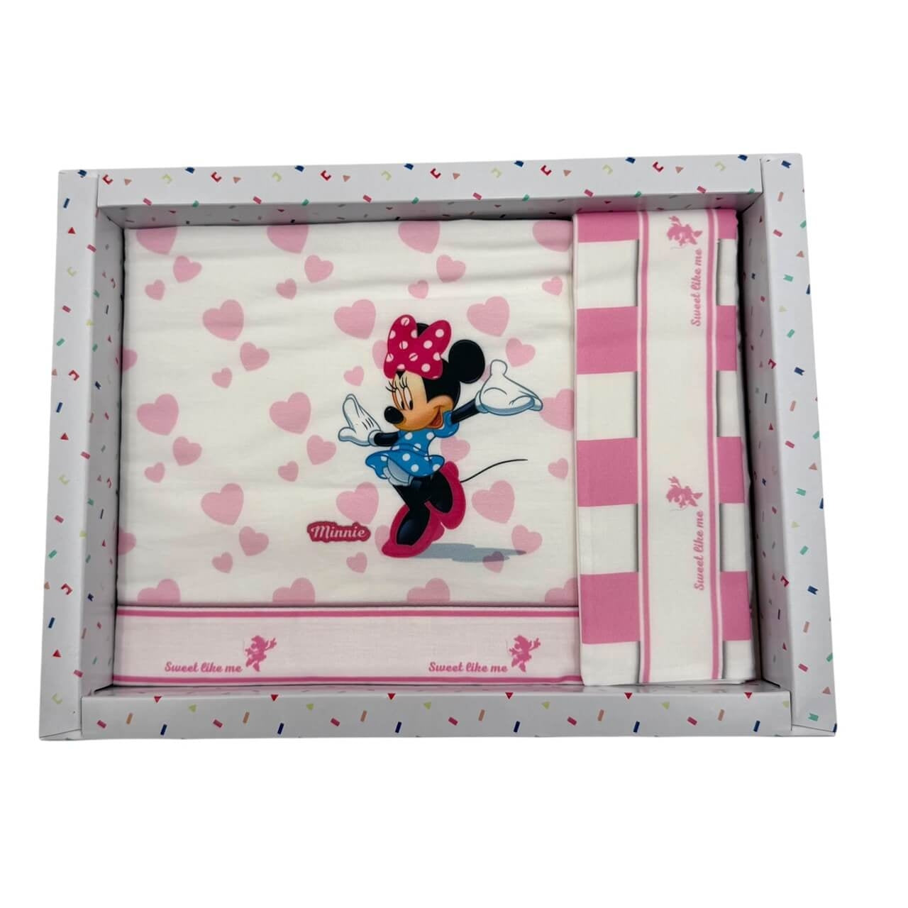 Completo Carrozzina Minnie Disney 100% Cotone