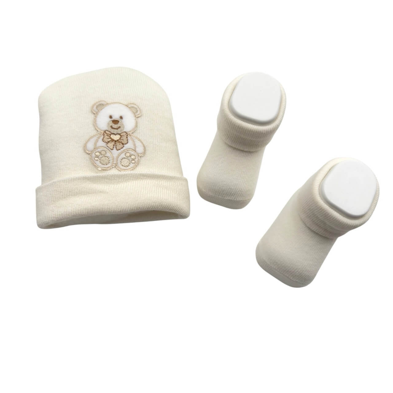 Set Cappello + scarpe in Caldo Cotone 0/6 Mesi