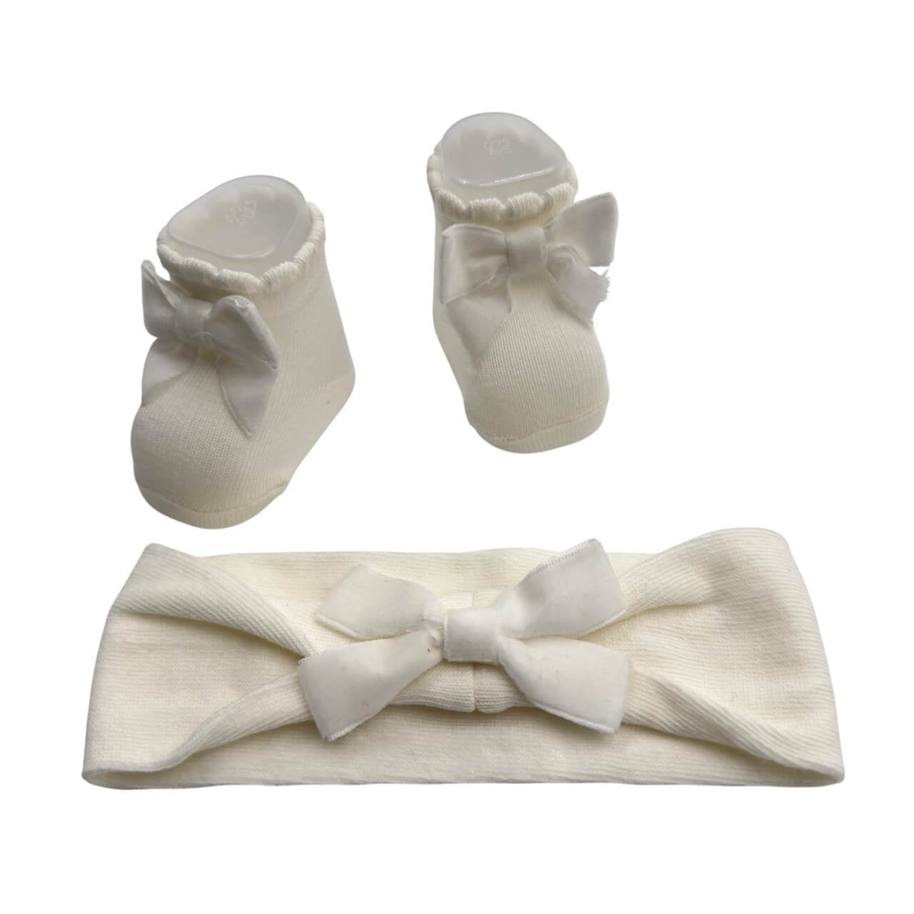 Set Scarpine + Fascia Neonata in Caldo cotone