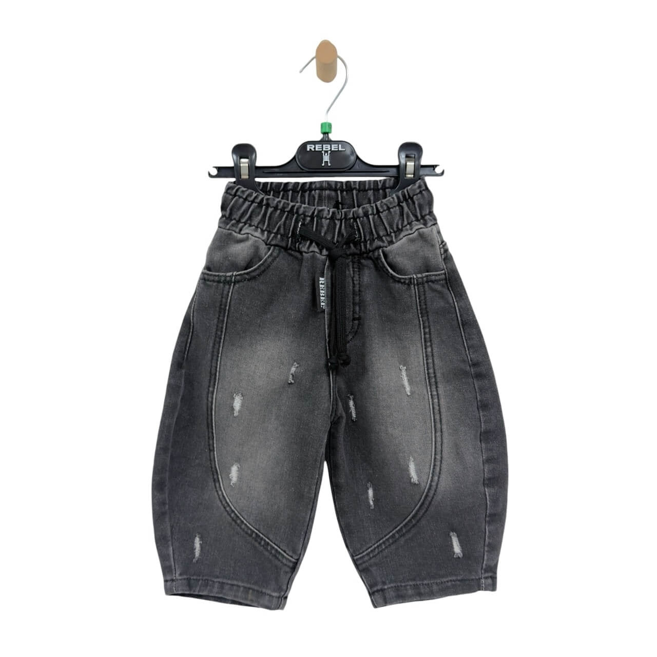 Jeans Nero Ballon Neonato - Rebel