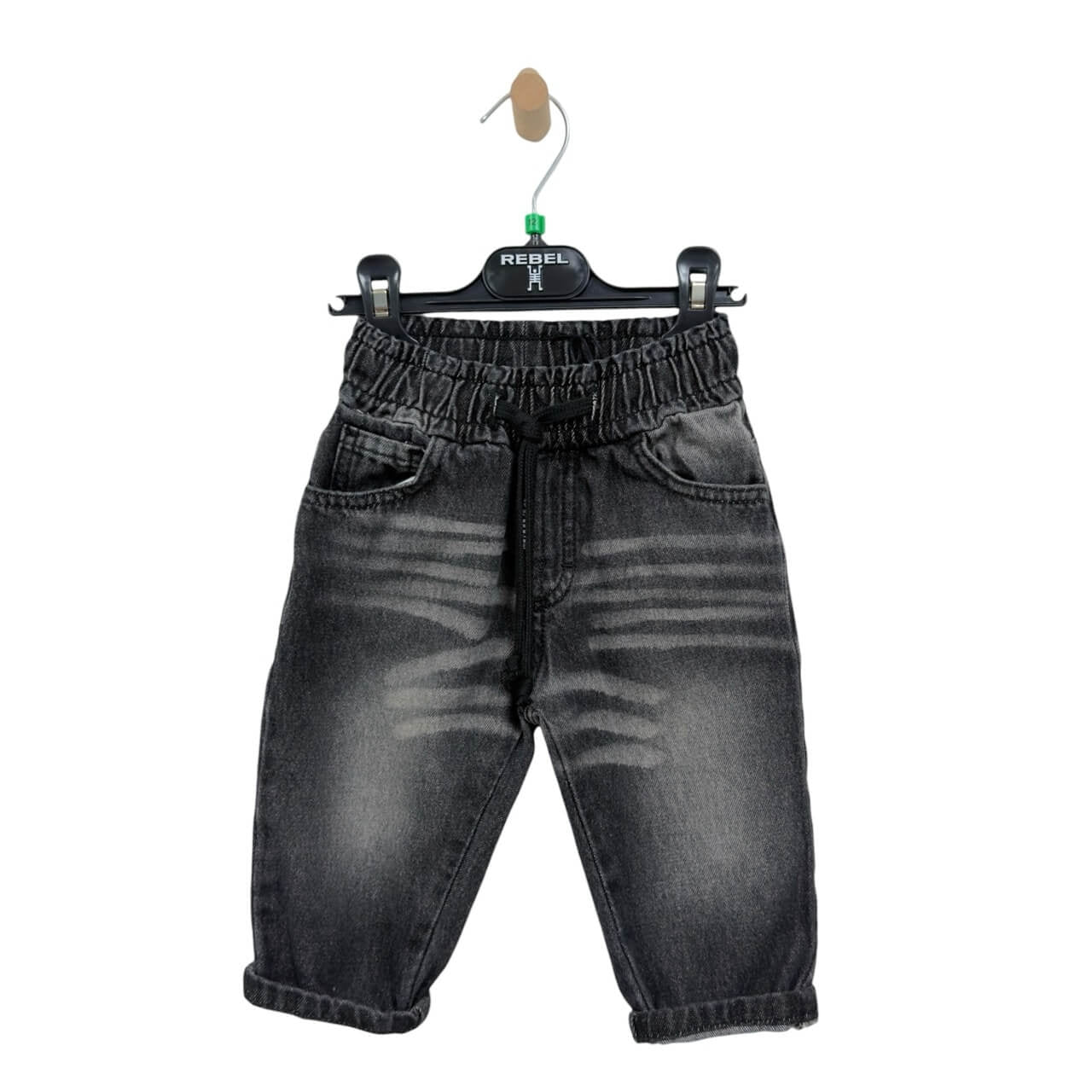 Jeans Nero Spruzzo Neonato - Rebel